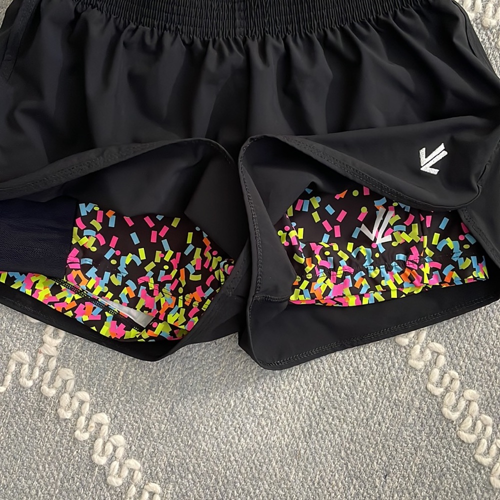 Custom Confetti Double Layer Running Shorts - image 3